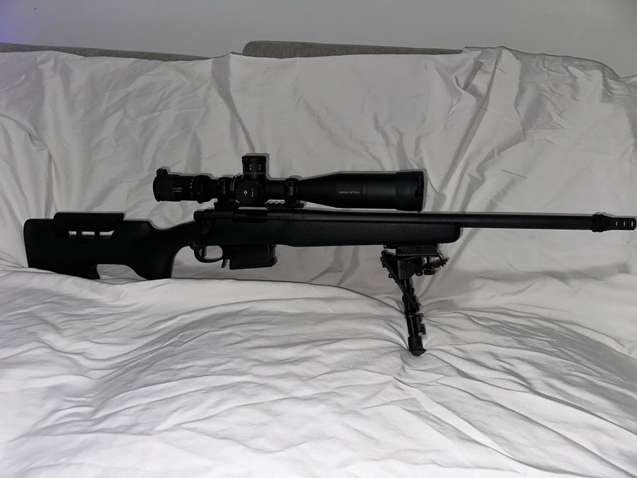 Remington 700 AAC-SD 308 Winchester 20" barrel, Bell & Carlson Stock (I believe)